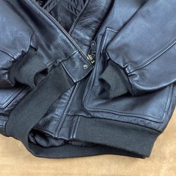 L.L Bean Goatskin Flying Tiger A-2 Thinsulate Leather Bomber Jacket Size L - Picture 5 of 12